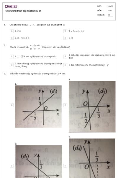 Hệ phương trình bậc nhất nhiều ẩn