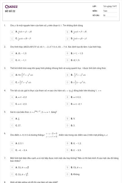 ĐỀ SỐ 22