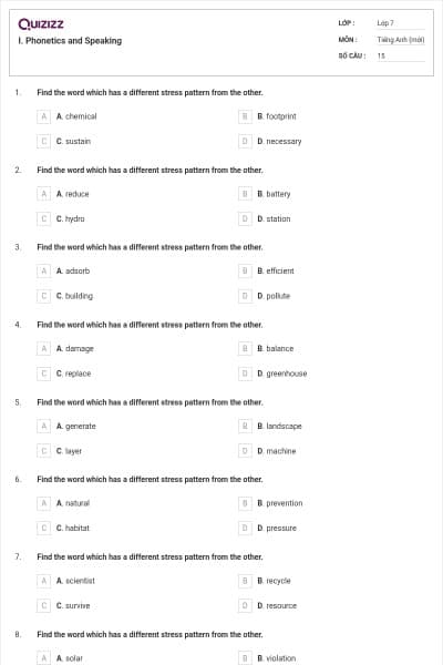 I. Phonetics and Speaking