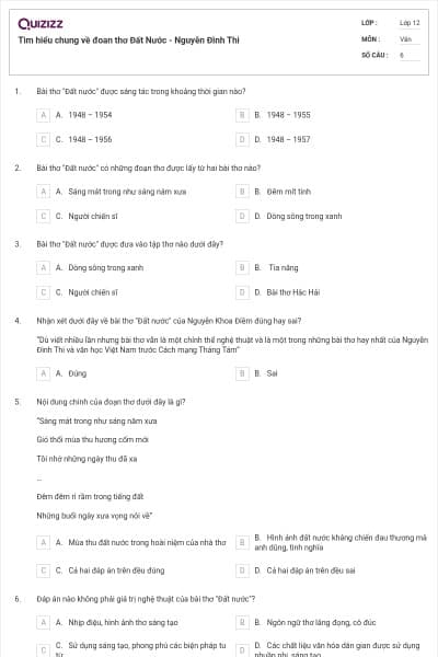Tìm hiểu chung về đoan thơ Đất Nước - Nguyễn Đình Thi