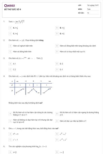 ĐỀ THỬ SỨC SỐ 4