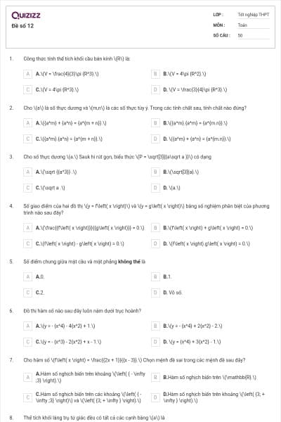 Đề số 12