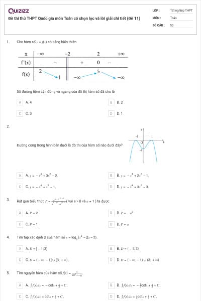 Đề thi thử THPT Quốc gia môn Toán có chọn lọc và lời giải chi tiết (Đề 11)