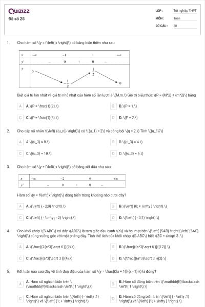 Đề số 25