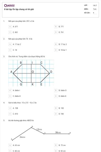 8 bài tập Ôn tập chung có lời giải